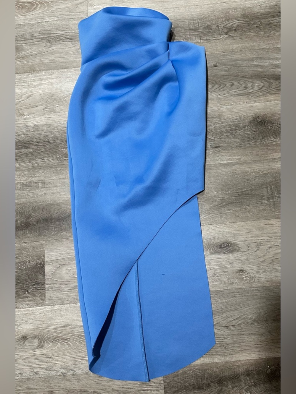 ASOS Strapless Draped Midi Dress in Cornflower Blue (worn once)